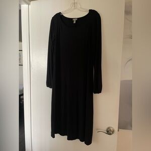 J. Jill Black Long Sleeve Maxi Dress